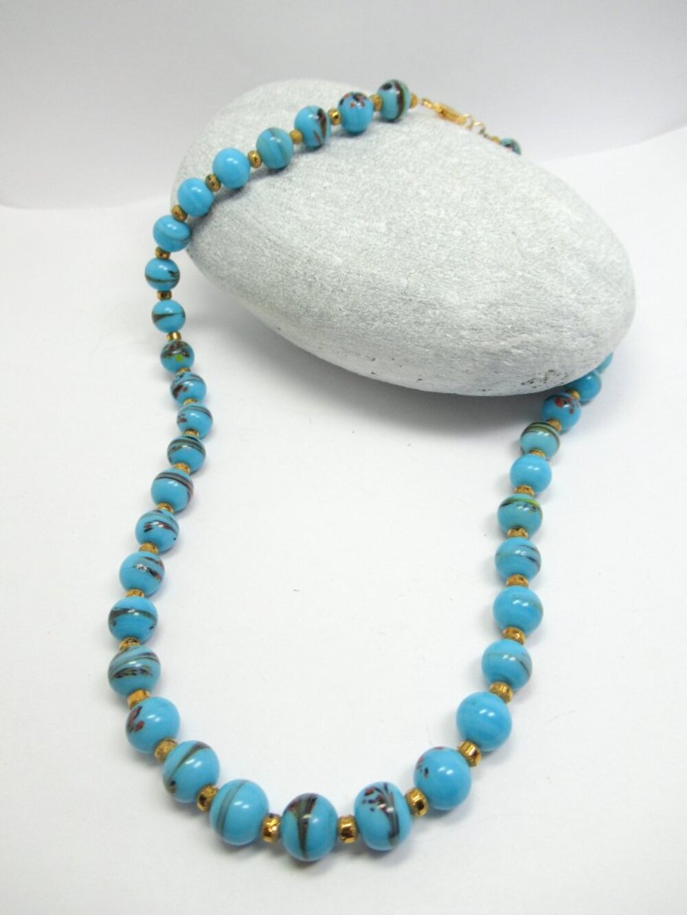 Vintage lampwork bead necklace